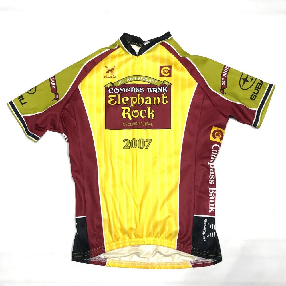VTG 2007 Elephant Rock Cycling Festival Jersey Mens S 3/4 Zip Subaru Colorado